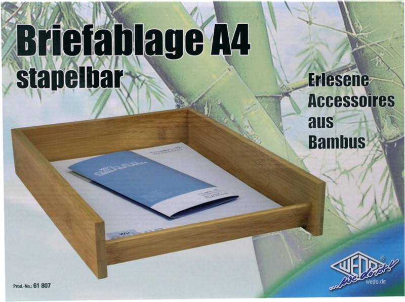 WEDO Bamboo Brievenbakje Bamboe 32 x A4 Bruin