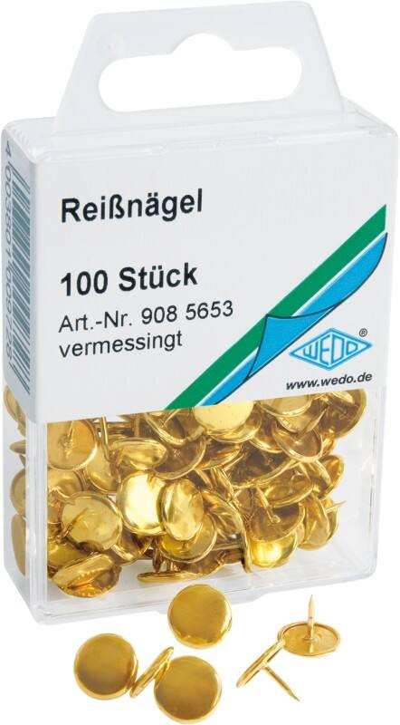 WEDO Punaises Metaal Geel 100 stuks