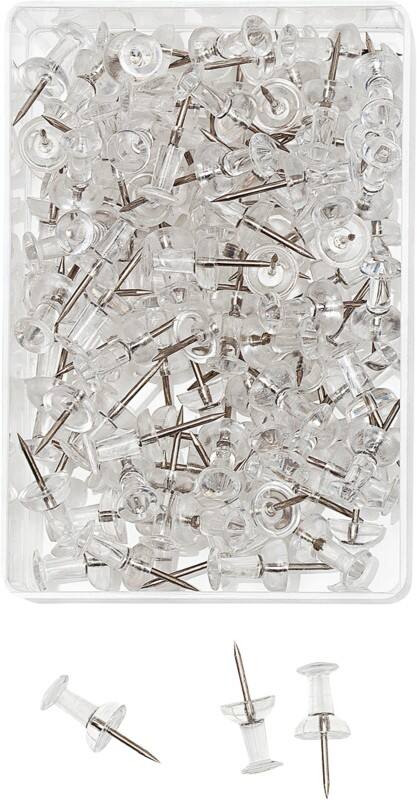 WEDO Landkaartpunaises Metaal Transparant 100 stuks