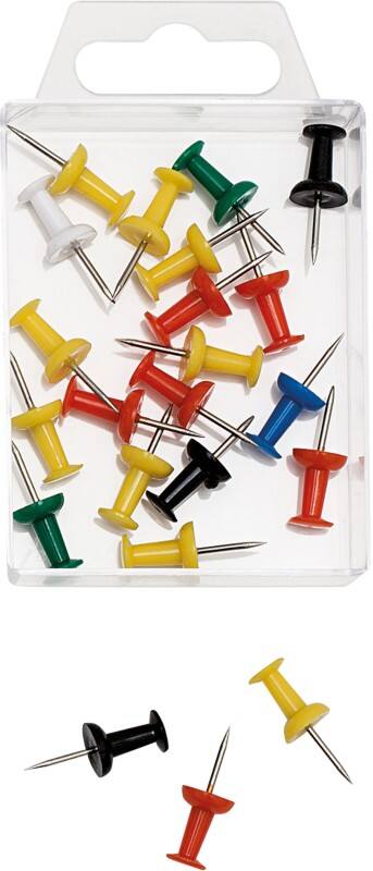 WEDO Landkaartpunaises Metaal Kleurenassortiment 20 stuks