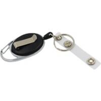 Porte-clés WEDO Système enrouleur Noir