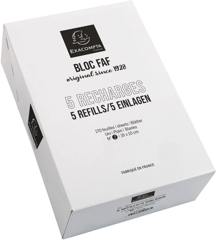 Recharge FAF Exacompta Blocs FAF No.2 Vierge 340 pages 5 unités