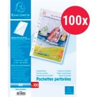 Exacompta Showtassen A4 Glad Transparant PP (Polypropeen) Boven en links 5800E 100 Stuks