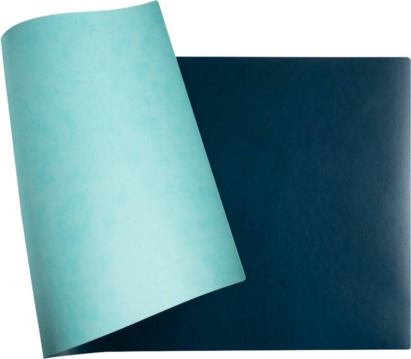 Sous-main Exacompta Home Office PU (Polyuréthane) Bleu clair, bleu foncé 40 x 80 cm