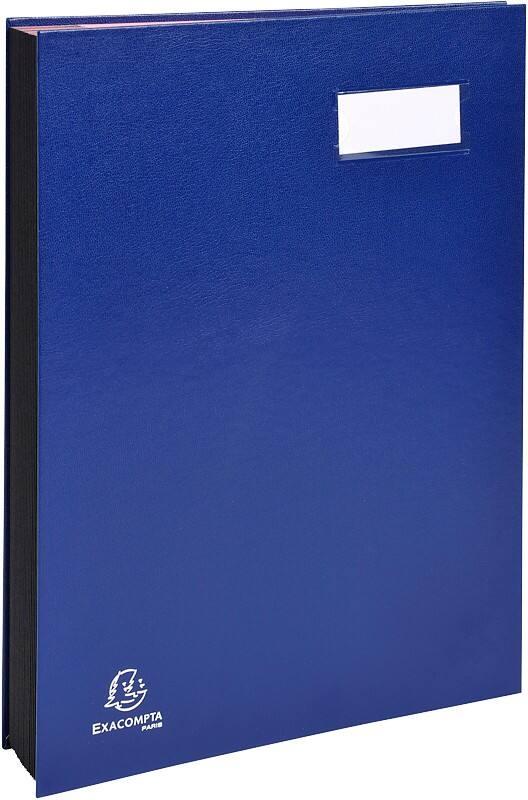 Exacompta Handtekeningenboek A4 Blauw 24185E 24 (B) x 2 (D) x 32,7 (H) cm