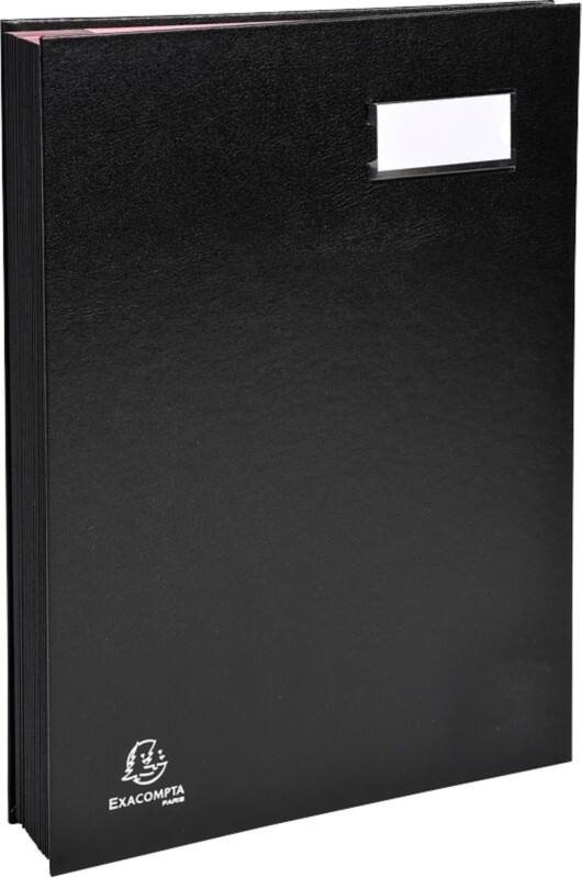 Livre de signatures Exacompta A4 Noir 24211E 24 x 2,5 x 32,7 cm (l x p x h)