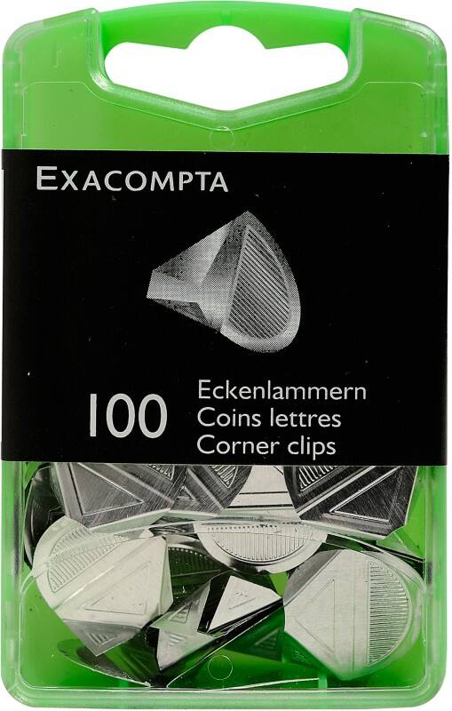 Exacompta Hoekclips Zilver 14763E 5,7 (B) x 2,2 (D) x 9 (H) cm 500 Stuks 