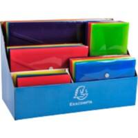 Exacompta Iderama PP (Polypropeen) Documentmap + Display 34480E Drukknop PP (Polypropeen) Staand en Liggend 17 (B) x 24 (D) x 37 (H) cm Kleurenassortiment Pak van 60