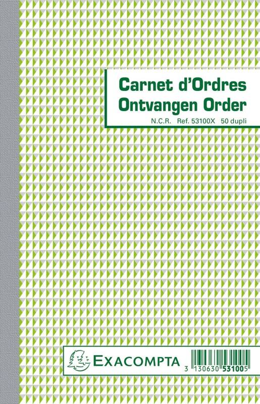 Livre de factures Exacompta 53100X Néerlandais/Français Duplicate 10 unités