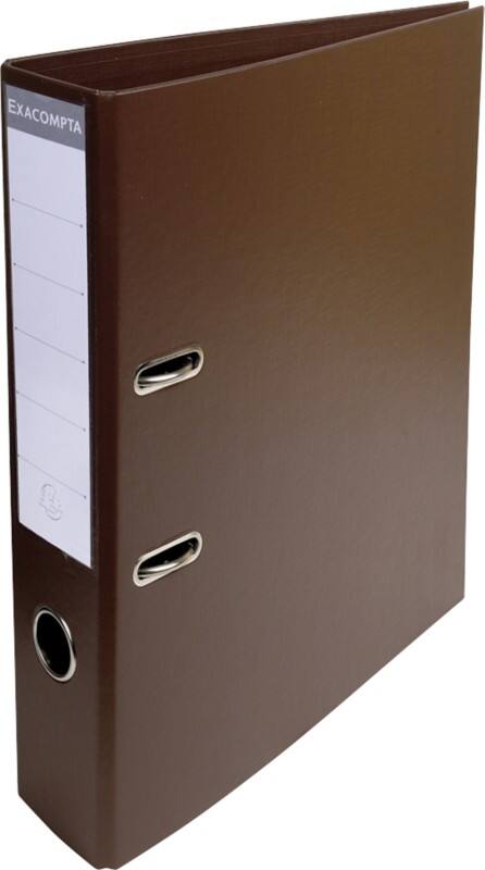 Classeur à levier Exacompta Large Bright colours A4 70 mm Brun 2 Anneaux 53746E Carton, PU (Polyuréthane), PVC (Polychlorure de vinyle)  10 Unités