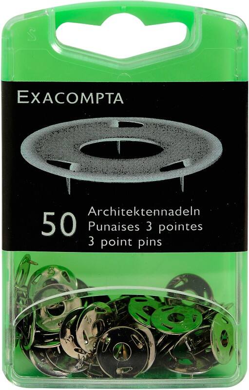Exacompta Driepunts Punaises Nikkel Pak van 500