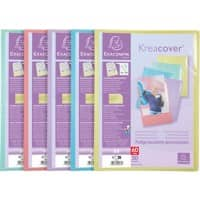 Livre de présentation Exacompta Kreacover Pastel A4 30 pochettes Assortiment 10 unités