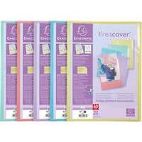 Livre de présentation Exacompta Kreacover Pastel A4 30 pochettes Assortiment 10 unités