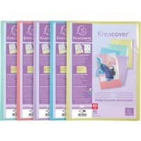 Livre de présentation Exacompta Kreacover Pastel A4 40 pochettes Assortiment 10 unités