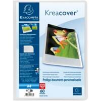 Livre de présentation Exacompta Kreacover A4 60 pochettes Transparent 10 unités