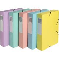 Boîte de classement Exacompta Aquarel 16460E A4 Carton pressé marbré Élastique 24,5 (L) x 0,3 (P) x 32,5 (H) cm Assortiment 10 Unités