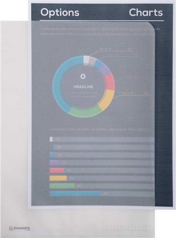 Pochettes coin Exacompta A4 Blanc translucide Papier 110 g/m² 500 unités