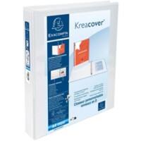 Classeur à anneaux Exacompta Kreacover 25 mm PP (Polypropylène) A4+ 2 Anneaux Blanc 54946E 10 Unités