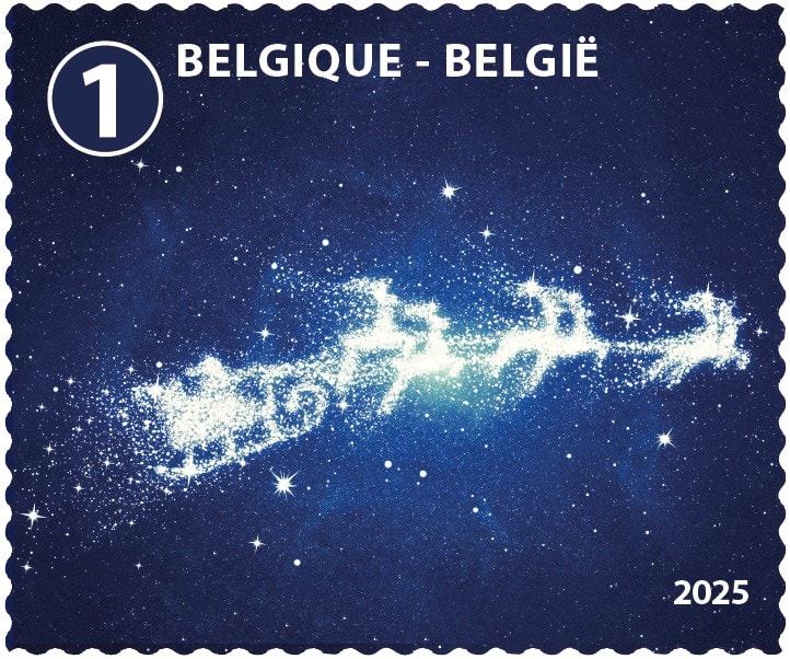 bpost 2025 kerst Postzegels Non Prior BE Zelfklevend 100 Stuks