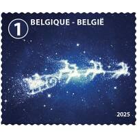 Timbres-poste bpost Animaux de Noël 2025 Non Prior BE Autocollant 100 Unités