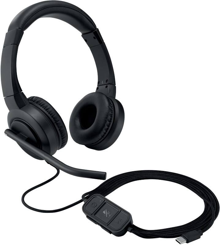 Casque audio Kensington ProVC K83450WW Avec fil Supra-auriculaire Avec Microphone Stéréo Noir