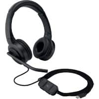 Casque micro filaire Kensington H1000 K83450WW On-Ear Câble USB-C 1,8 m Suppression de bruit du microphone Noir