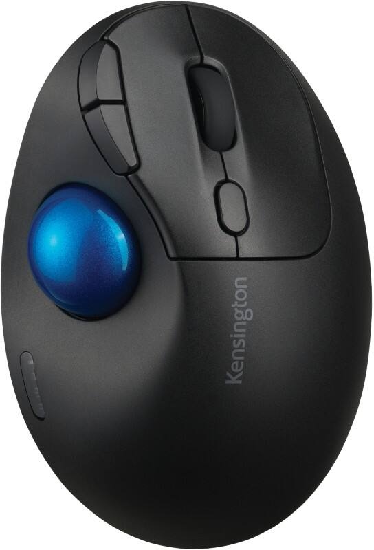 Kensington Pro Fit Ergo TB450 Draadloze trackballmuis K72194WW 50% gerecycled plastic Scrollring Rechtshandige gebruikers Bluetooth/USB-A Nano-ontvanger Zwart