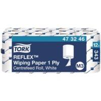 Tork Poetspapier M3 Wit 1-laags 473246 12 Rollen à 343 Vel