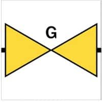 Djois Veiligheidsbord Pictogram Gasaansluiting Klevend, schroeven PP (Polypropeen) 10 x 0,14 cm 3 Stuks