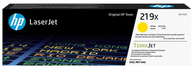 HP 219X Origineel Tonercartridge W2192X Geel
