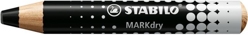 STABILO MARKdry Whiteboard-marker Zwart Extra breed Potlood 10 mm