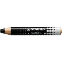 STABILO MARKdry Whiteboard-marker Zwart Extra breed Potlood 10 mm   