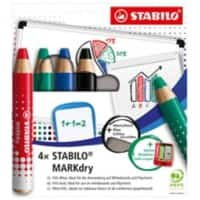 STABILO MARKdry Whiteboard-marker Kleurenassortiment Extra breed Potlood 10 mm  5 Stuks 