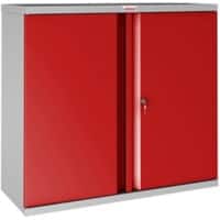 Armoire Phoenix SC Acier 1 Étagère Verrouillable 1000 x 500 x 1000 mm Gris, rouge