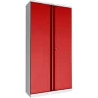 Armoire Phoenix SC Acier 4 Étagères Verrouillable 1000 x 500 x 1900 mm Gris, rouge