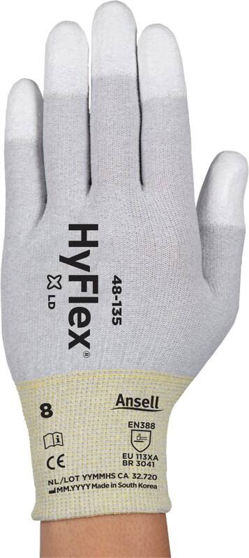 Ansell HyFlex 48-135 Mechanical Protection Niet-wegwerp Handschoenen Nylon Maat 9 Grijs 12 Paar