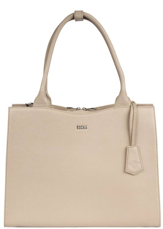 SOCHA Laptoptas 390 x 290 cm Leer Vanille