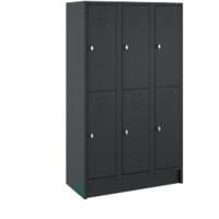 Casier Ceha RAL9005 Acier 6 portes 1050 x 500 x 1800 mm Noir