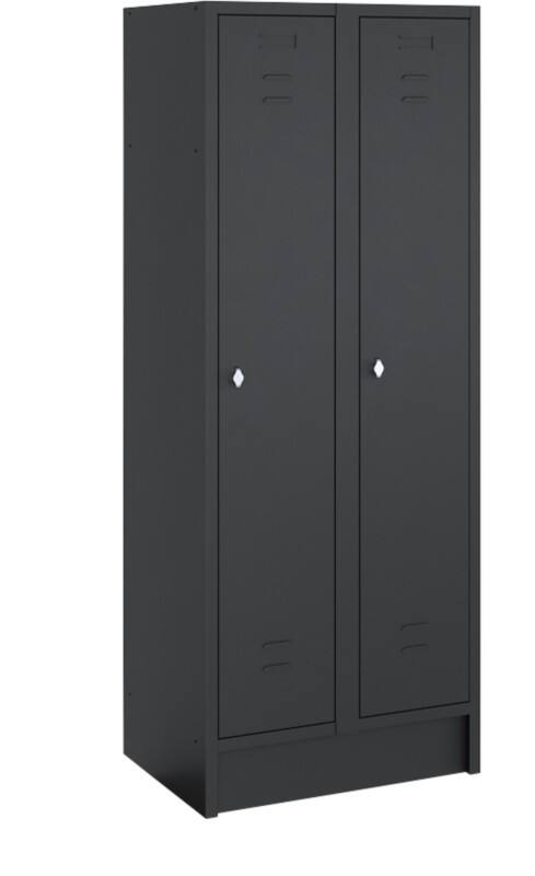 Ceha Garderobekast Staal 2 deuren 600 x 500 x 1.800 mm Zwart