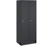 Casier Ceha RAL9005 Acier 2 portes 600 x 500 x 1800 mm Noir