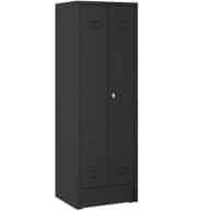 Casier Ceha RAL9005 Acier 2 portes 600 x 500 x 1800 mm Noir