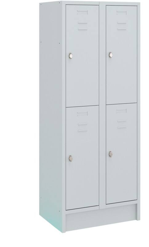 Casier Ceha RAL7035 Acier 4 portes 700 x 500 x 1800 mm Gris