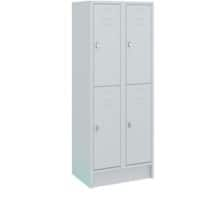 Casier Ceha RAL7035 Acier 4 portes 700 x 500 x 1800 mm Gris