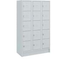 Casier Ceha RAL7035 Acier 15 portes 1050 x 500 x 1800 mm Gris