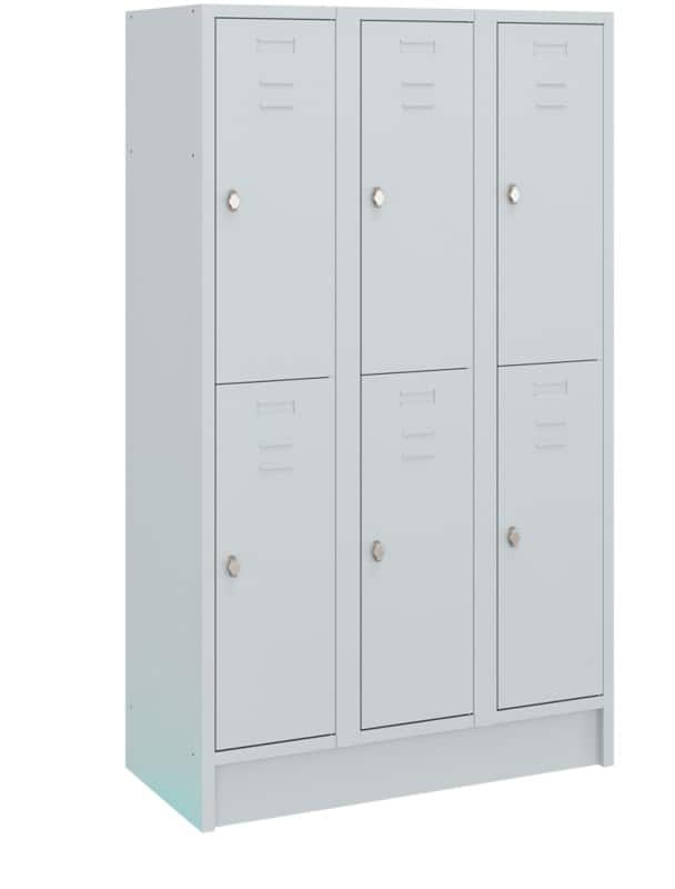 Casier Ceha RAL7035 Acier 6 portes 1050 x 500 x 1800 mm Gris