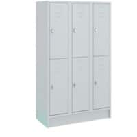 Casier Ceha RAL7035 Acier 6 portes 1050 x 500 x 1800 mm Gris