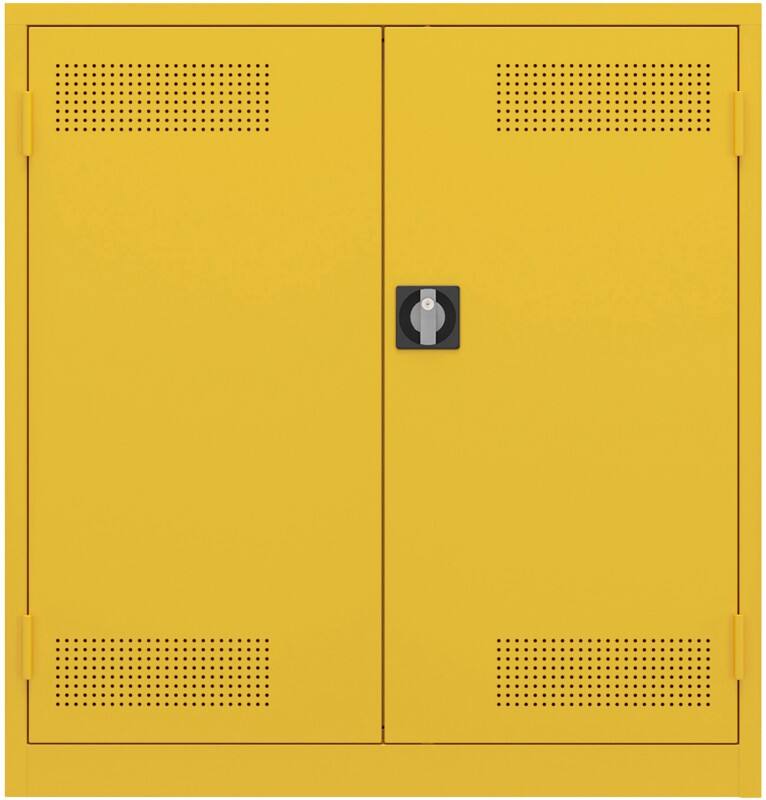 Armoire Ceha RAL1003 Acier 1 Étagère Verrouillable 450 mm x 1060 mm Jaune