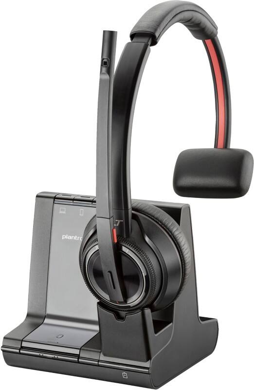 HP Poly Savi Headset Hoofd Met Bluetooth Active noise-cancelling Met microfoon Mono 8210 Zwart