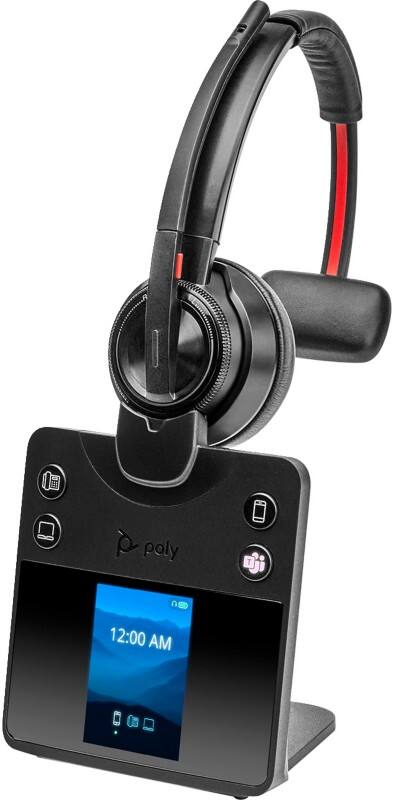 HP poly Savi Headset Hoofd Met Bluetooth Active noise-cancelling Met microfoon Stereo 8410 Zwart