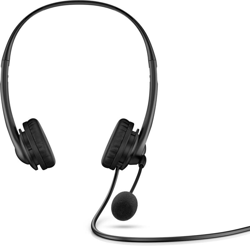 HP Headset Hoofd Noise-cancelling microfoon Met microfoon Stereo Zwart